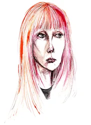 Sylvie Guillem, Farb-Tinten-Porträt